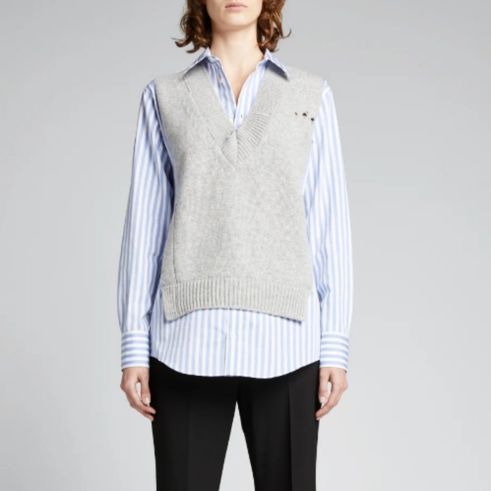 Maison Margiela Sweater Vest with Shirt - Picture 4 of 5
